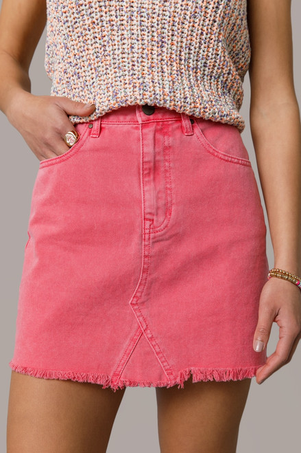 Jessica Frayed Hem Mini Skirt