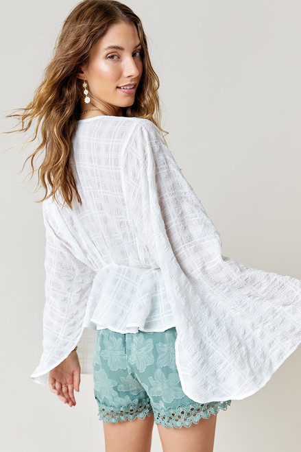 Anissa Textured Kimono Blouse