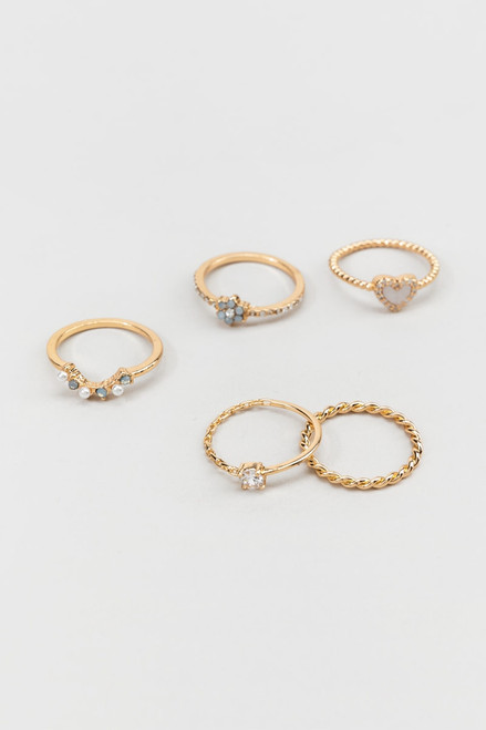 Kayla Floral Ring Set