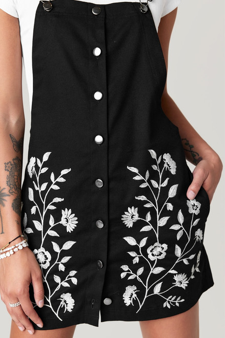 Arica Embroidered Overall Dress