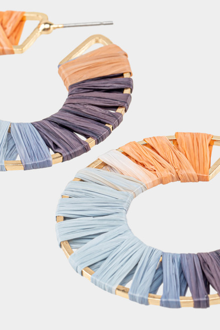 Maci Ombre Raffia Hoops