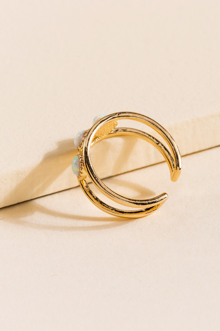 Elizabeth Double Band Opal Ring