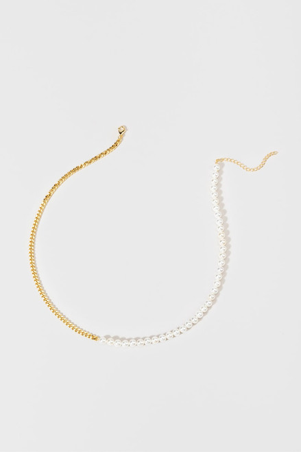Ella Asymmetrical Pearl Chain Necklace