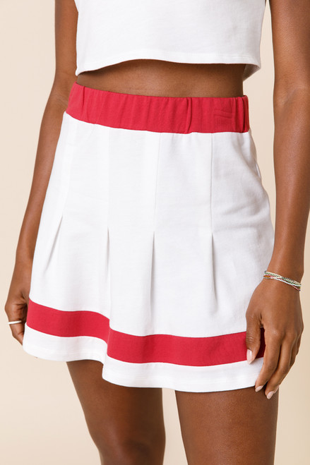 Josie Pleated Colorblock Mini Skirt