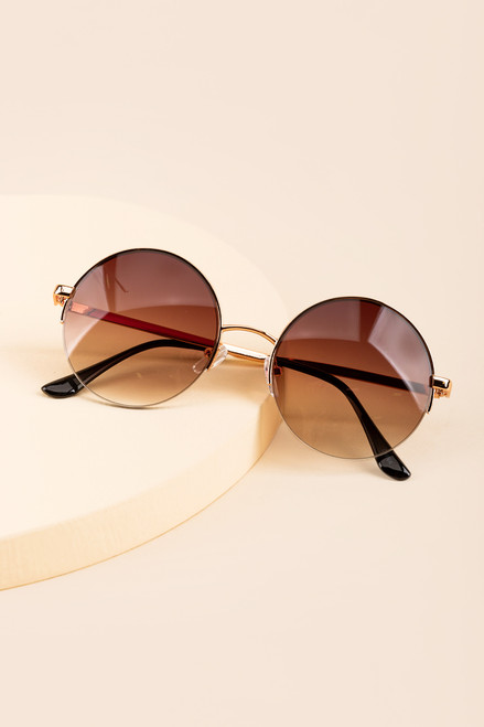 Kelly Metal Round Frame Sunglasses