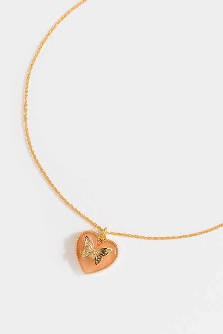 Ramona Butterfly Heart Pendant Necklace