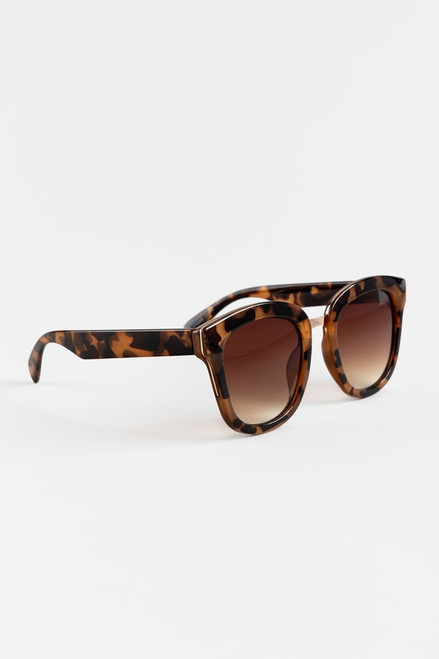 Raquel Tortoise Round Sunglasses