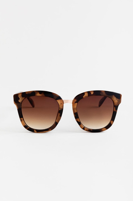 Raquel Tortoise Round Sunglasses