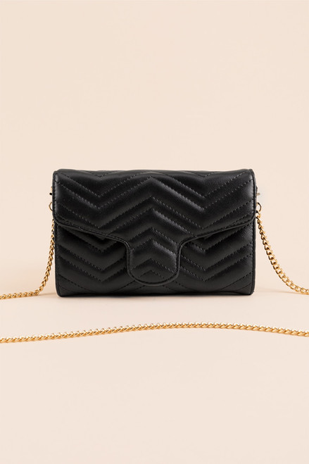 Cassie Quilted Fold Over Crossbody