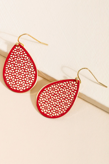 Kelsey Filigree Tear Drop Earrings