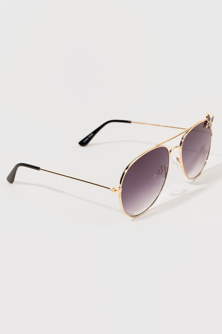 Lana Metal Butterfly Accent Sunglasses