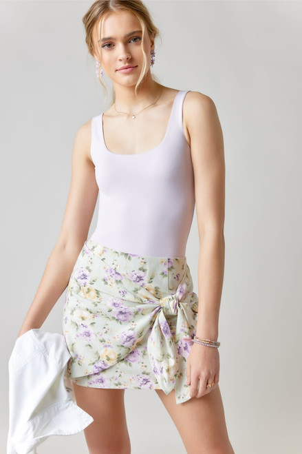 Gabrielle Floral Wrap Mini Skirt