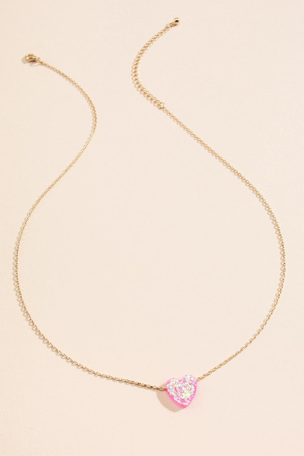 Kennedy Fire Opal Heart Necklace
