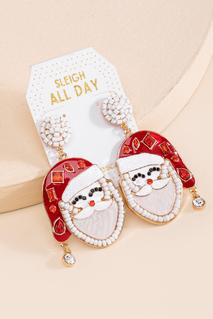 Sleigh All Day Santa Drop Earrings