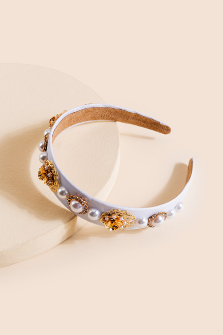 Linda Brooch Embellished Headband