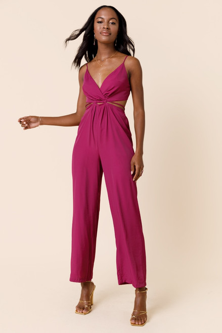 Ashten Cut Out Satin Jumpsuit