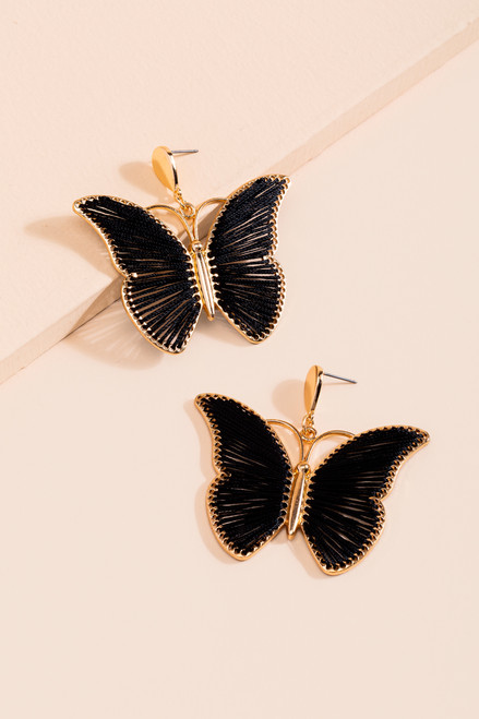 Kiera Threadwrapped Butterfly Earrings