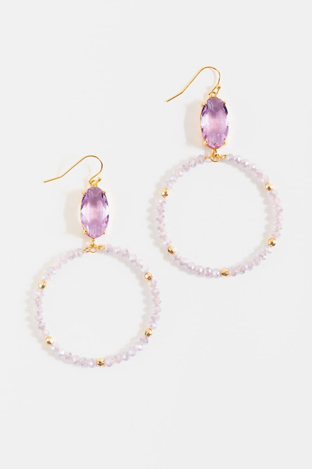 Eleanor Crystal Beaded Drop Earrings