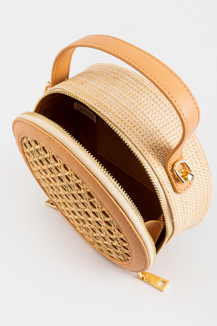 Karina Round Rattan Crossbody