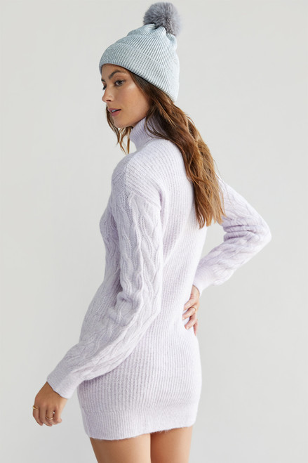 Camila Cable Knit Sweater Mini Dress