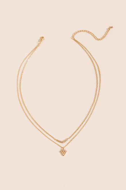Alicia Crystal Arrow Stone Pendant Necklace