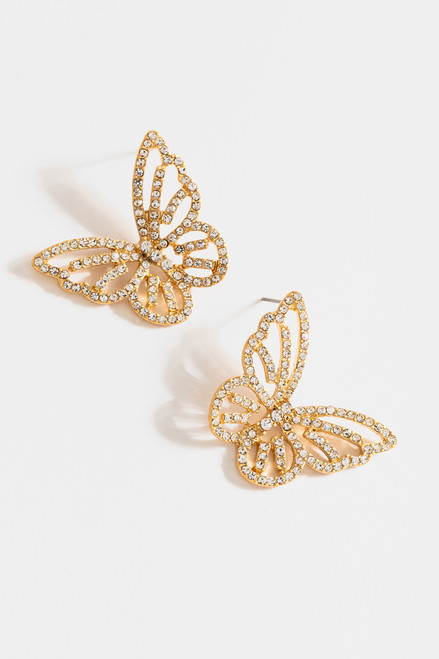 Gloria Crystal Butterfly Studs