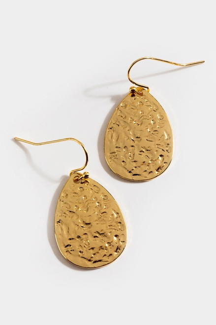 Cristina Hammered Teardrop Earrings