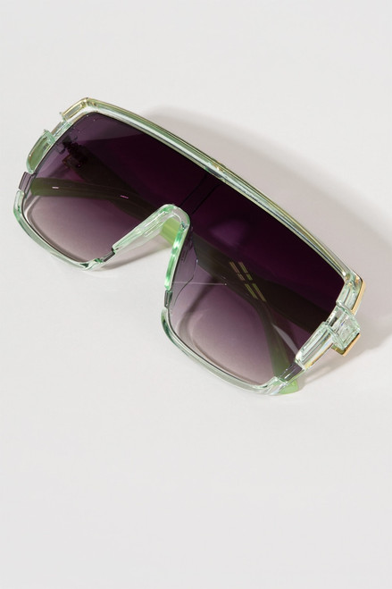 Amelia Oversized Plastic Shield Sunglasses