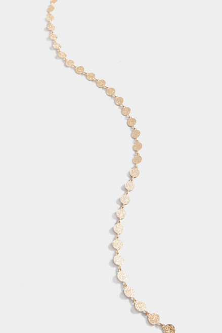 Stacey Sandblast Coin Strand Necklace