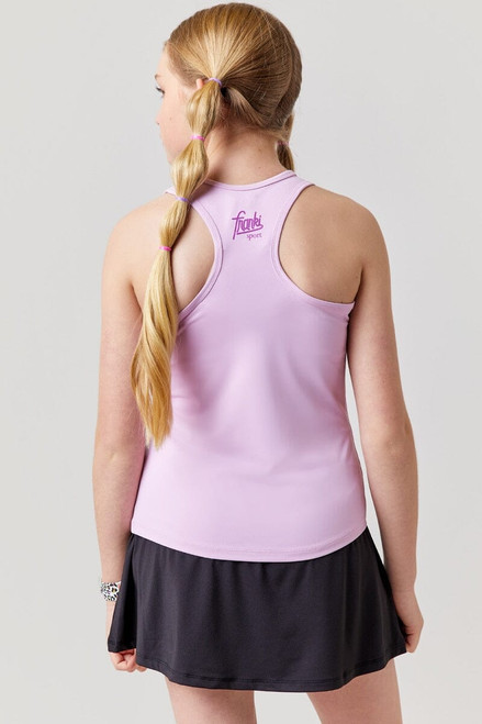 Hello Franki Sport Purple Racer Back Tank Top for girls