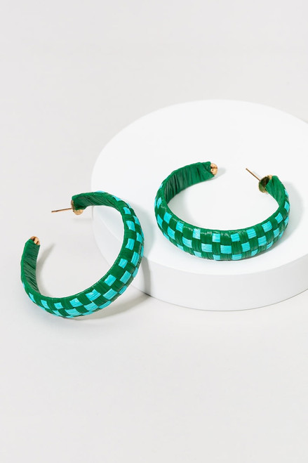 Ivone Checker Rattan Hoops