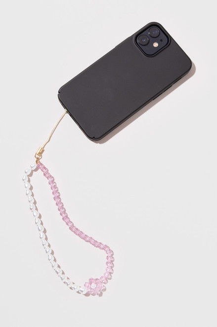 Pearl Two Tone Beaded Phone Charm