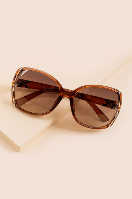 Kennedy Angular Metal Frame Sunglasses