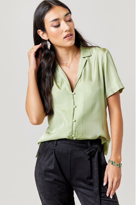 Eloise Short Sleeve Button Down Blouse