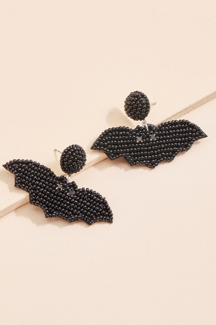 Zoe Seedbead Bat Chandelier Earrings