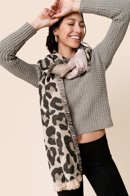 Louisa Double Sided Leopard Scarf