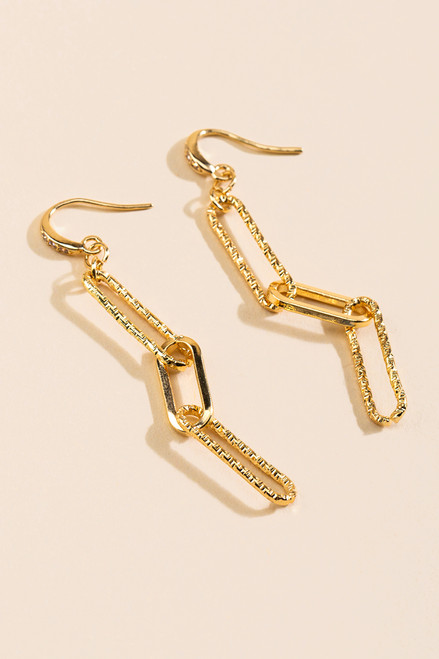 Elaine Linked Safety Pin Earrings