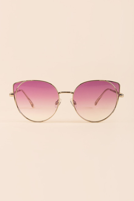 Rocsi Metal Cat Eye Sunglasses