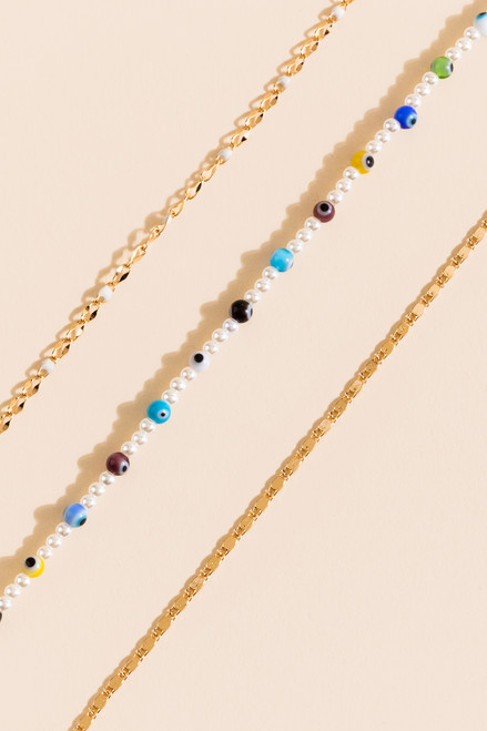 Michelle Evil Eye Anklet Set