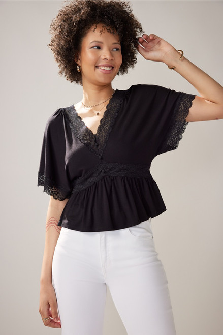 Joey Lace Trim Blouse