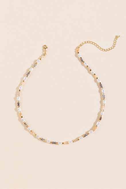 Ava Freshwater Pearl Beaded Necklace