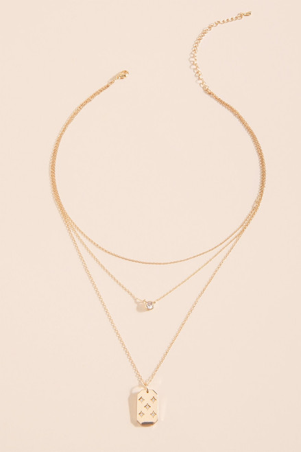 Deva Layered Crystal Layered Necklace