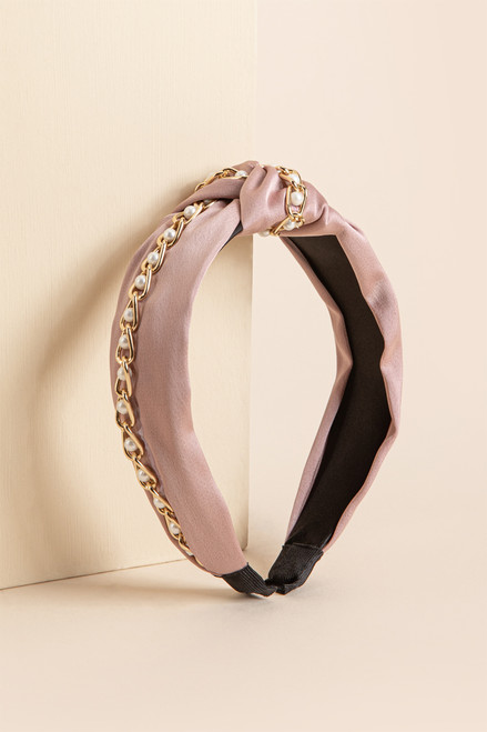 Hannah Pearl Chain Top Knot Headband