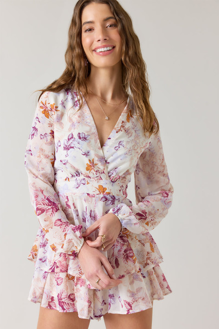 Alma Floral Tiered Romper