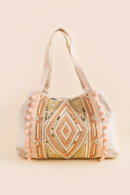 Jessica Beaded Embellished Tote