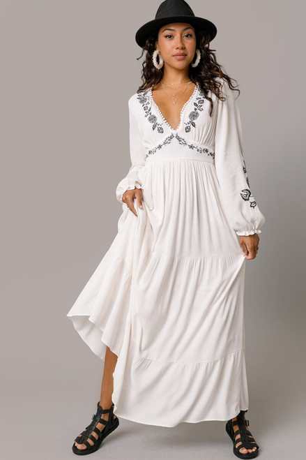 Mikayla Embroidered Maxi Dress