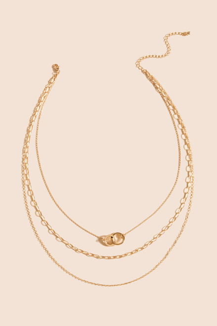 Jenna Multi Layered Interlock Necklace
