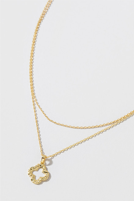 Luna Clover Layered Pendant Necklace