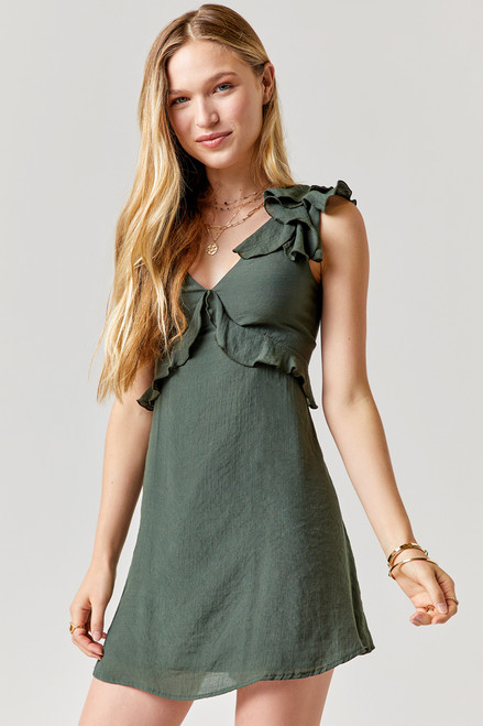 Leslie Ruffled Strap Mini Dress