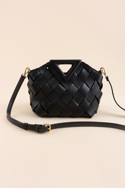 Callie Constructed Woven Triangle Crossbody